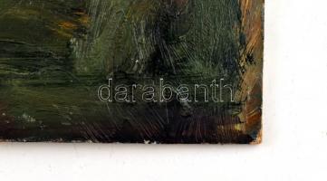 Jelzés nélkül: Parasztház. Olaj, karton, keret nélkül, 43x53,5 cm