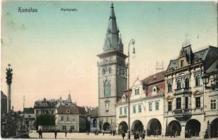Chomutov, Komotau; Marktplatz / market square, shop of Adolf Klimt