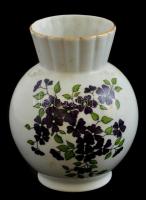 Zsolnay virágmintás váza, matricás, jelzett, kis kopással, m: 12 cm