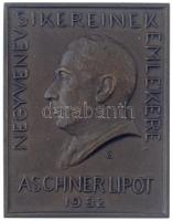 Gárdos Aladár (1878-1944) 1932. Aschner Lipót - Negyven év sikereinek emlékére Br plakett (57x45mm) T:1- HP 2487.