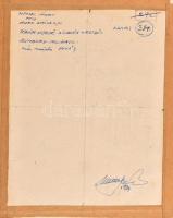 Nemec József (?-): Törökfürdő a Lukács kertből. Golyóstoll, ceruza, papír. Jelzett. Hátoldalán autog...