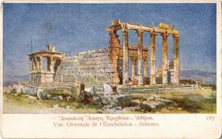Athína, Athens, Athenes; Vue Orientale de lErechteion / Erechtheion, Greek temple (EK)