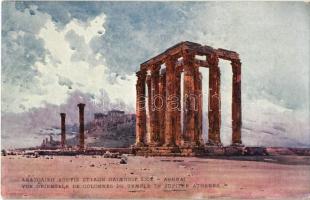 1910 Athína, Athens, Athenes; Vue orientale de colonnes du Temple de Jupiter / Columns of the Temple of Olympian Zeus