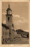 1916 Gorizia, Görz, Gorica; Piazza Nicolo Tommaseo / street view, castle, church (EK)