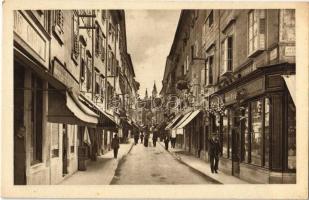1916 Gorizia, Görz, Gorica; Rastelj / Rastello / Rastellgasse / street view, shops