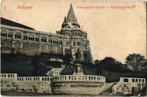 1911 Budapest I. Koronázási lépcső. Taussig A. 10650. (EB)