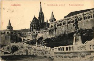 1910 Budapest I. Koronázási lépcső. Taussig A. 6754.