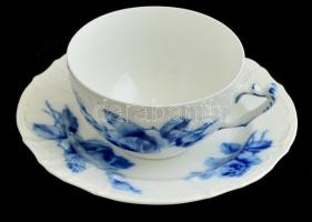 Haas & Czjczek teás csésze készlet 6 személyes csésze + alj, hozzá 6 süteményes tányér. Máz alat...