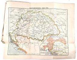 cca 1910 2 db történelmi Magyarország térkép 27x22 cm