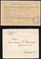 1918 A Damjanich utcai német iskola igazgatója Richard Ostermayrral kapcsolatos néhány okmány, levél, orvosi rendelvény.