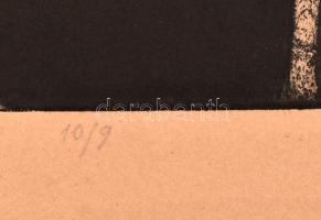 Horkay István (1945-): Circe. Rézkarc, papír, jelzett, számozott (10/9), sérült, kissé foltos, 49,5x...