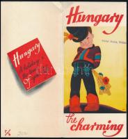 cca 1930 3 db képes, Magyarországot reklámozó utazási prospektus