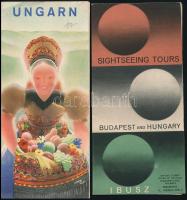 cca 1930 3 db képes, Magyarországot reklámozó utazási prospektus