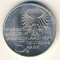 NSZK 1974. 5M Ag "Kant" T:2