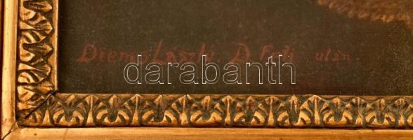 Dienes László (1891-?):Domenico Fetti után: Alvó lány. Olaj, farost. Jelzett, 66x72 cm Üvegezett ker...