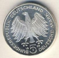 NSZK 1977. 5M Ag "Gauß" T:2