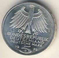 NSZK 1979. 5M Ag "Archäologisches Institut" T:2