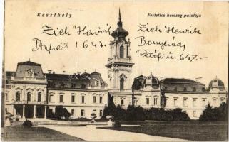 1923 Keszthely, Festetics herceg palotája. Nádi Ignácz kiadása (EK)