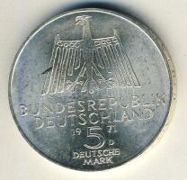 NSZK 1971. 5M Ag "Dürer" T:2