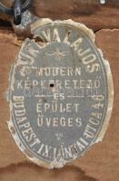 Nino Piccaluga (1890-1973) operaénekes dedikálása Némethy Ella (1891-1961) énekesnőnek fotón, üvegez...