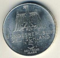 NSZK 1971. 5M Ag "Dürer" T:2