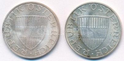 Ausztria 1971-1972. 10Sch Ag (2xklf) T:1-,2 
Austria 1971-1972. 10 Schilling Ag (2xdiff) C:AU,XF