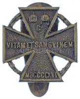 1916. Károly-csapatkereszt Cu miniatűr gomblyukjelvény (15mm) T:2 Hungary 1916. Charles Troop Cross Cu miniature buttonhole badge (15mm) C:XF