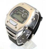 4YOU digitális karóra, nem működik, eredeti tokban, tokon kis horpadás, angol és német nyelvű használati utasítással, d: 2,5x3 cm