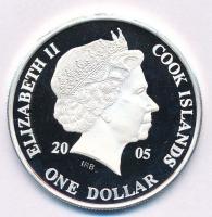 Cook-szigetek 2005. 1$ Ag "Ázsia történelme-Hong Kong visszakerül Kínához" kapszulában, ta...