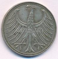 NSZK 1951D 5M Ag T:2,2- ph.
FRG 1951D 5 Mark Ag C:XF,VF edge error
Krause KM#112.1