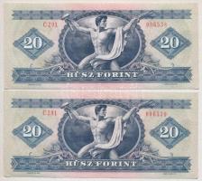 1980. 20Ft (2x) sorszámkövetők T:II,II- 
Adamo F17