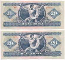 1975. 20Ft (2x) sorszámkövetők T:II Adamo F16