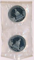 Szovjetunió 1988. 5R (2x) Cu-Ni "Novgorodi Millenniumi emlékmű" eredeti lezárt fóliatokban T:PP Soviet Union 1988. 5 Roubles (2x) Cu-Ni "Millennium of Russia in Novgorod" in original sealed foil C:PP Krause Y#218