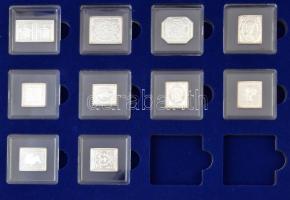 Németország DN "A világ 36 legértékesebb bélyege színezüstből" sorozat Ag emlékérmei (10xk...