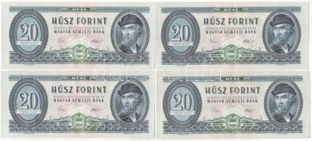 1975. 20Ft (7x), benne egy sorszámkövető pár T:II Adamo F16