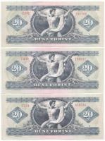 1975. 20Ft (7x), benne egy sorszámkövető pár T:II Adamo F16