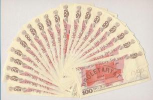 Lengyelország 1986. 100Zl (20x) sorszámkövetők T:II-III
Poland 1986. 100 Zlotych (20x) sequential s...