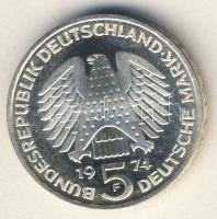 NSZK 1974. 5M Ag "Jahre Grundgesetz" T:2