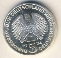 NSZK 1974. 5M Ag "Jahre Grundgesetz" T:2