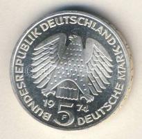 NSZK 1974. 5M Ag "Jahre Grundgesetz" T:2