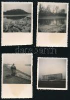 1955 Sztálinvárosi életképek, épületek, 13 db fotó, 6×6 és 6×9 cm