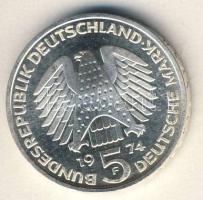 NSZK 1974. 5M Ag "Jahre Grundgesetz" T:2