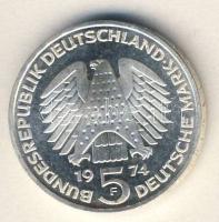 NSZK 1974. 5M Ag "Jahre Grundgesetz" T:2