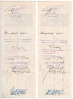 1888-1911. 12db-os kitöltött váltó tétel, több darabon bélyegzések, néhány darab lyukasztással érvén...