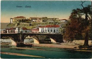 1918 Skopje, Üsküb; general view, bridge (fl)
