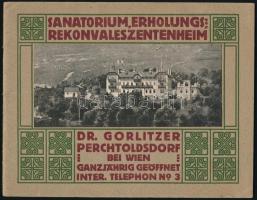 cca 1910 Dr. Gorlitzer Perchtoldsdorf Sanatorium képes ismertető prospektus, 24p