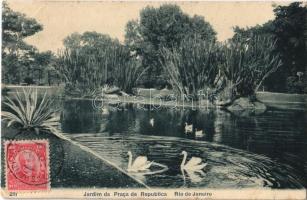 1908 Rio de Janeiro, Jardim da Praca da Republica / park. TCV card (EK)