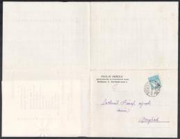 1928 Paulik Károly budapesti galvanoplasztika és jelvénykészítő mester levélként elküldött termékism...