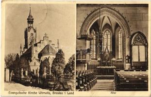 1935 Wierzbice, Wirrwitz; Evangelische Kirche, Altar / Lutheran church, interior (EK)