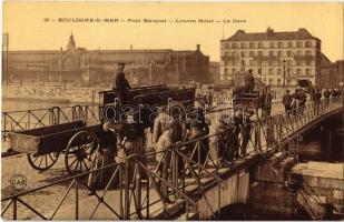 Boulogne-sur-Mer, Pont Marquet, Louvre Hotel, La Gare / bridge, hotel, railway station (EK)